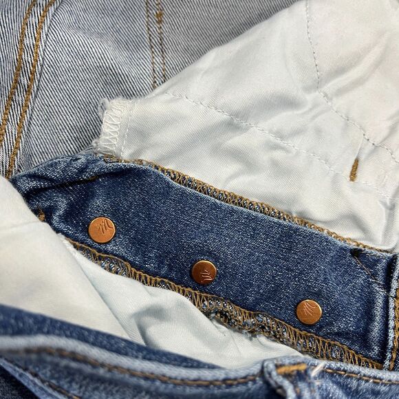 Madewell 9" Mid-Rise Skinny Crop Jeans Button Front Tencel Denim Edition Size 30 - Picture 12 of 13